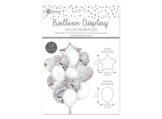 Silver Balloon Set | 14 Pcs