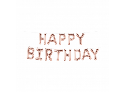 Birthday Rose Gold Foil Balloon