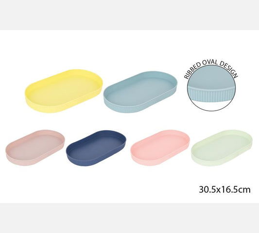 Ribbed Oval Platter