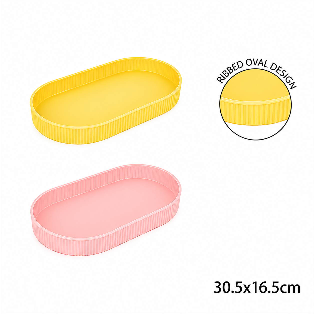 Ribbed Oval Platter