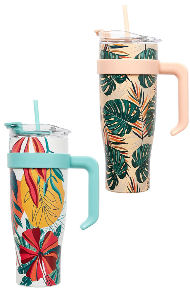 Tropical Flowers Transport Mug | 1.2L