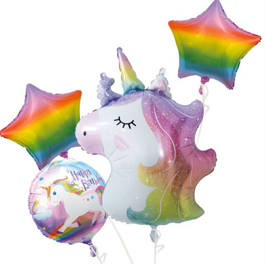 Balloon's Aluminium x4 | Themed Unicorn