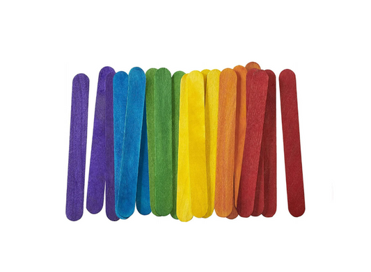 Wood Stick | Coloured | Pack of 50