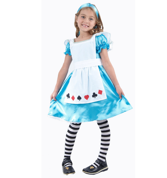 Girls Alice Fancy Dress Fairy Tale Wonderland Book Day Costume