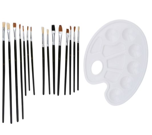 Brushes and Palette | 16 pcs