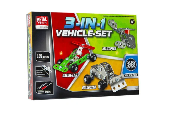 Metal Tech 3-in-1 Vehicle Set