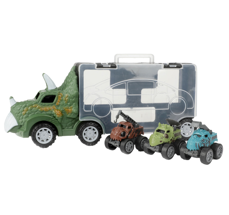 World of Dinosaurs Dino Truck with 3 Pull-back Cars