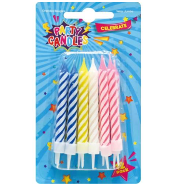 Coloured Candles | Pack of 12