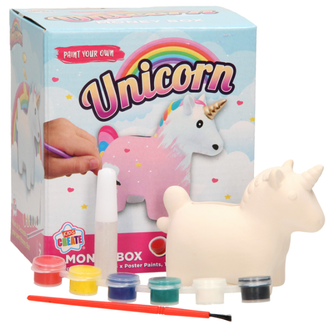 Paint your own money box - Unicorn