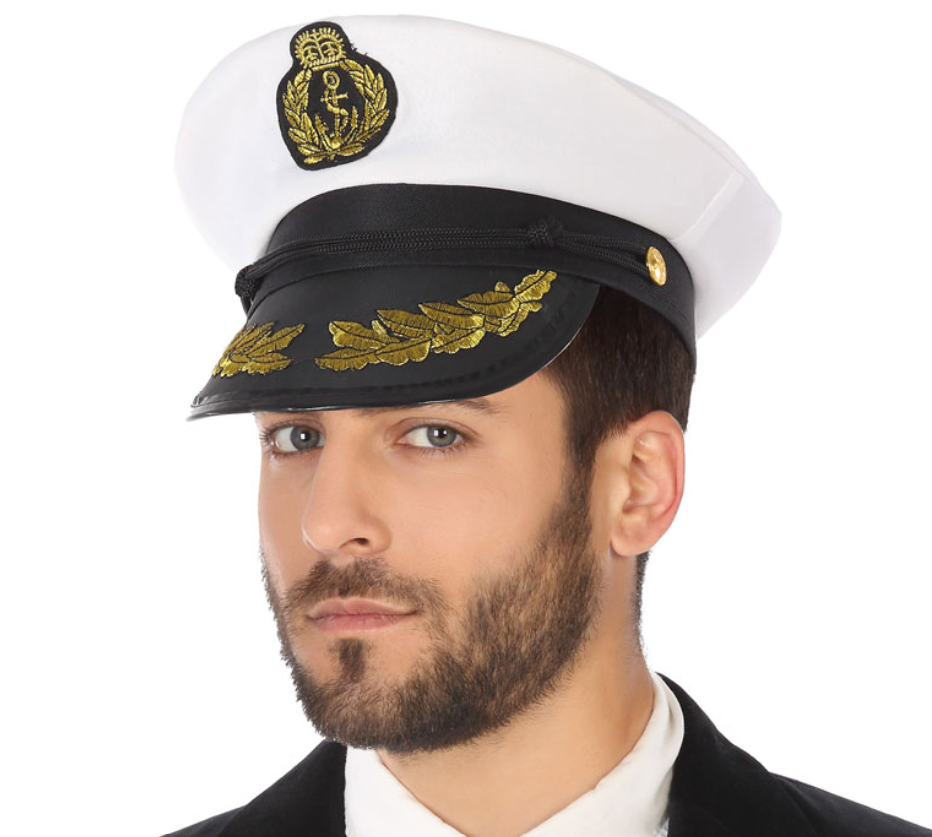 Sailor Cap | White & Gold