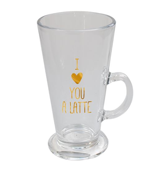 Valentine's Latte Glass