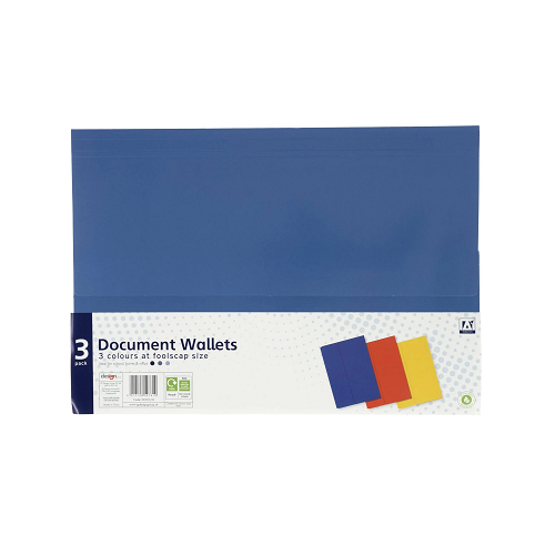 Pack of 3 Document Wallets