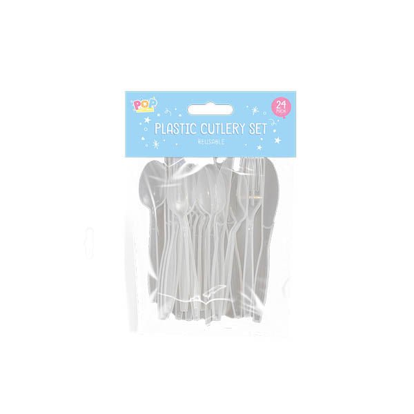 Reusable Plastic Cutlery Pack of 24