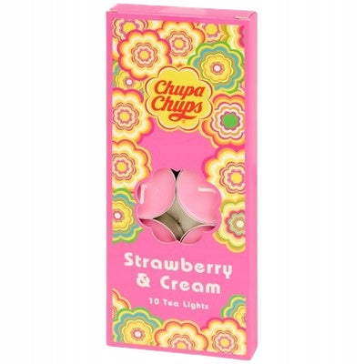 Chupa Chups Strawberry & Cream| Tea Light  100G