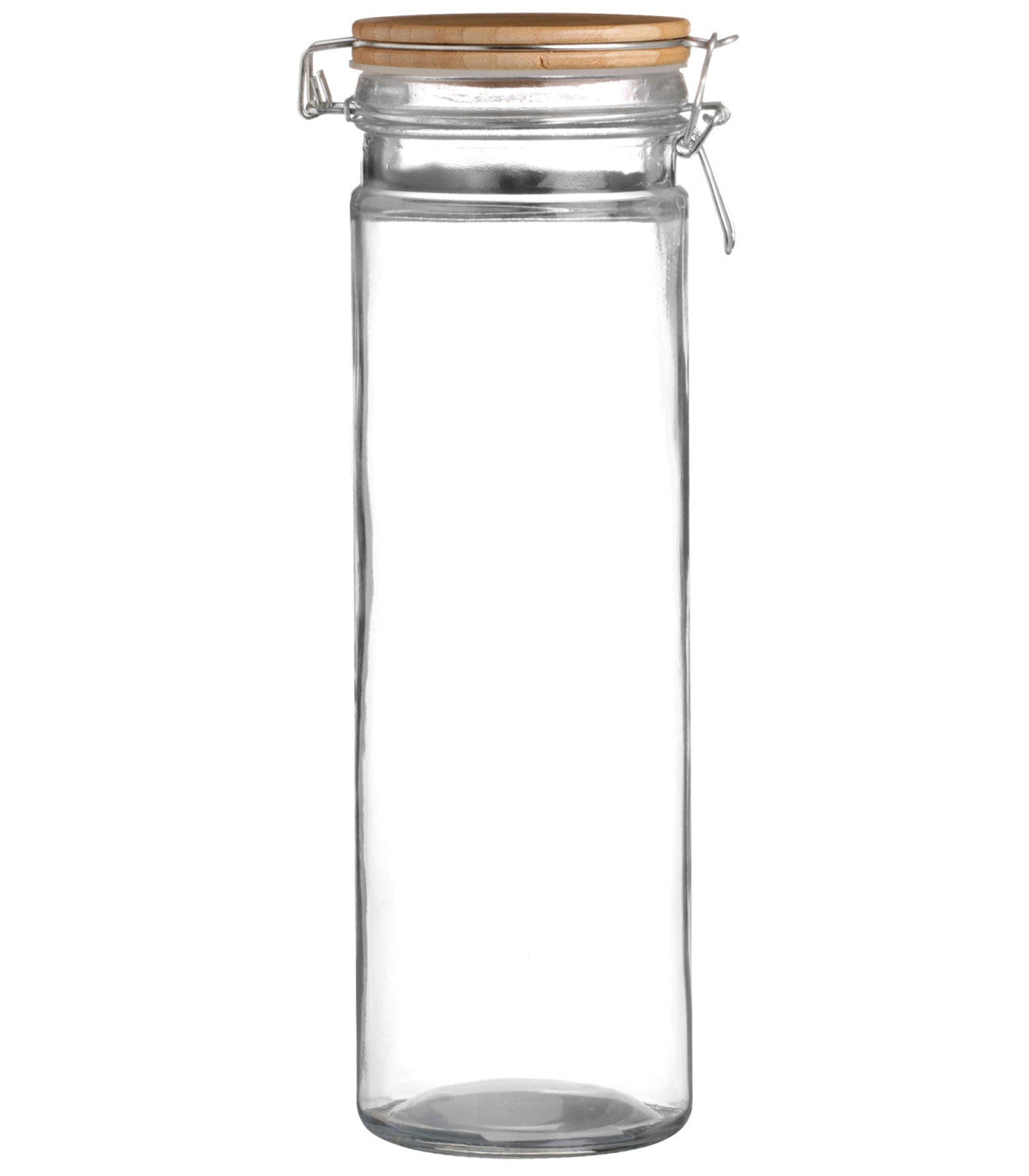 Airtight Glass Kitchen Jar with Bamboo Clip Lid -| 1.9L