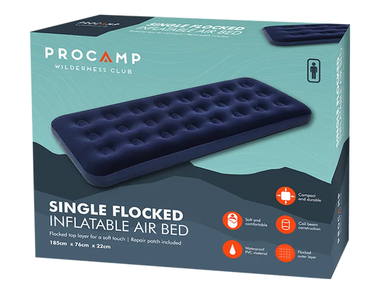 Single Flocked Air Bed