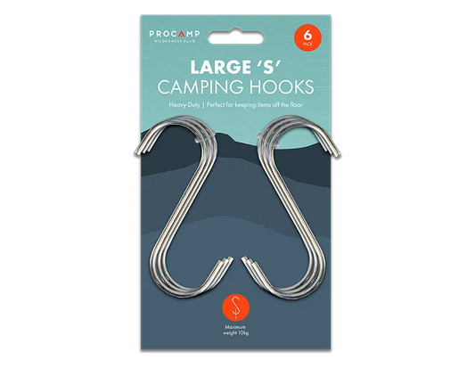 Camping Large 'S' Hooks | 6 Pcs