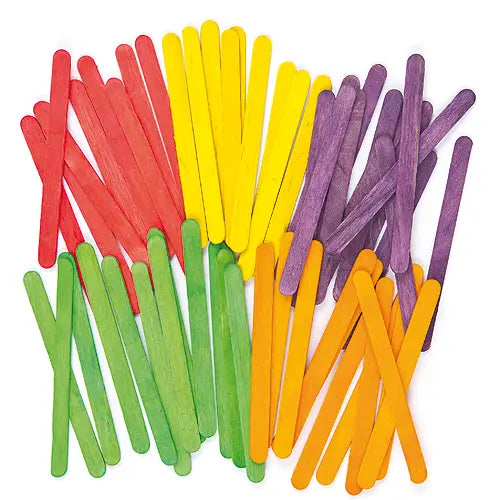 Coloured Wooden Craft Sticks | Small