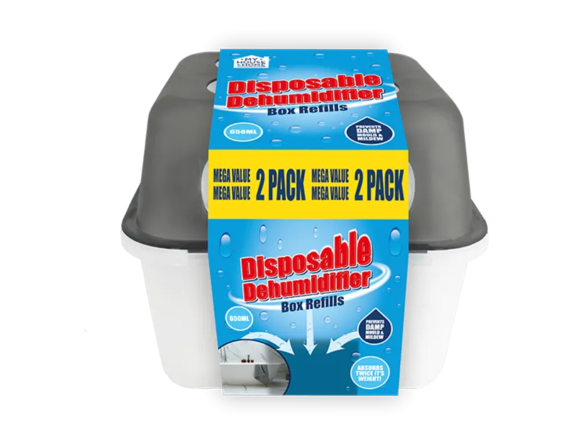 Disposable Dehumidifier Box Refills 650ML | Pack of 2