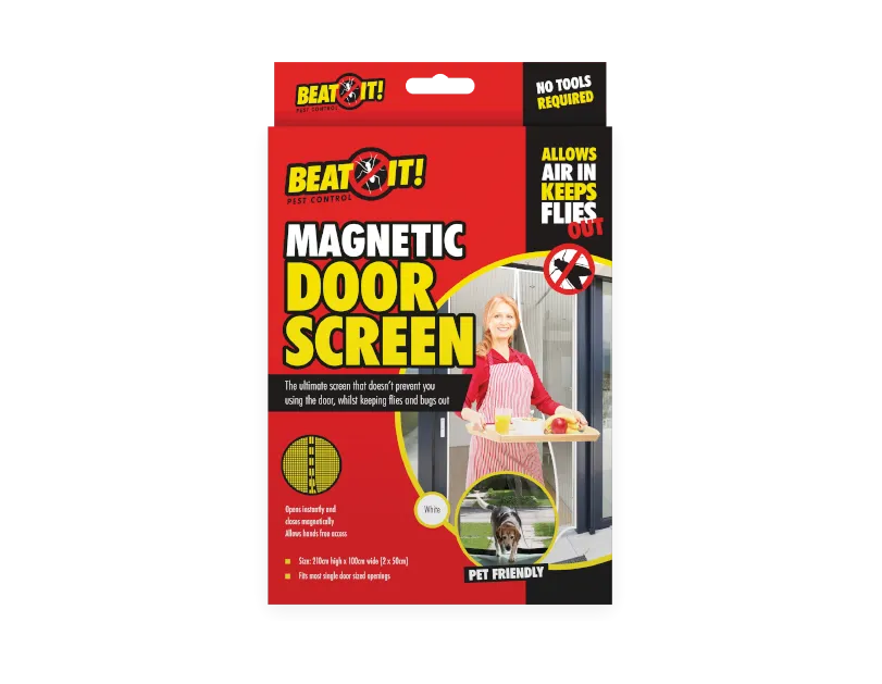 White Magnetic Door Screen