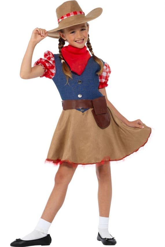 Girls Rodeo Girl Fancy Dress Costume