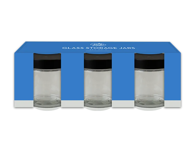 Glass Storage Jars | 3pk