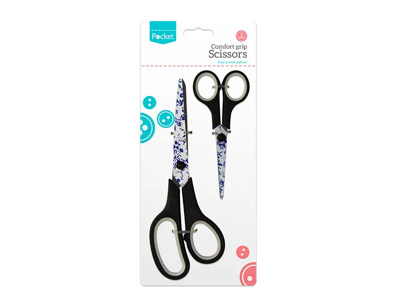 Floral Pattern Scissors - 2 Pack