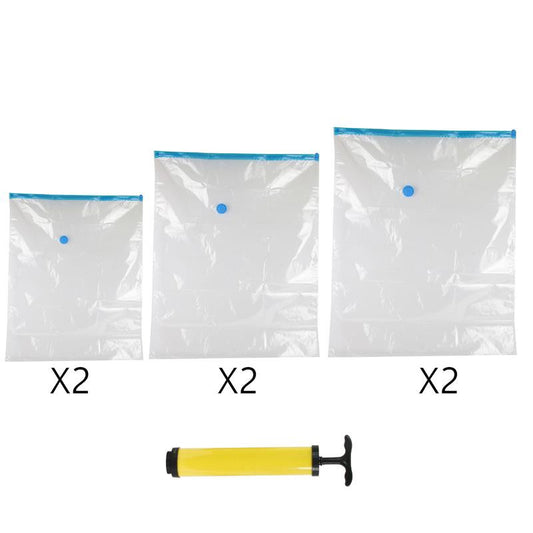 Vacuum Storage Bag | with Hand Pump Included | Pack of 6