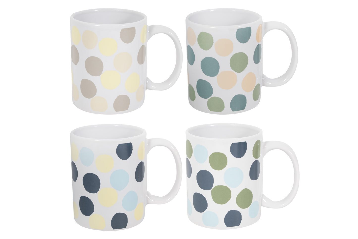 Shaped Neutral Polka Dot Mug