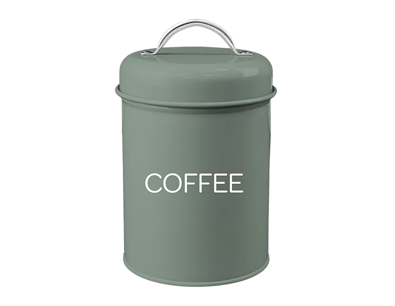 Natural Coffee Storage Jar With Lid Handle