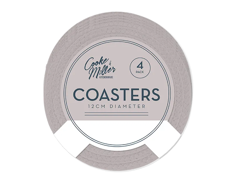 Natural Coasters | 4 Pcs |  12cm
