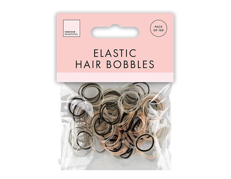 Mixed Round Elastic Hair Bobbles |  100PCS