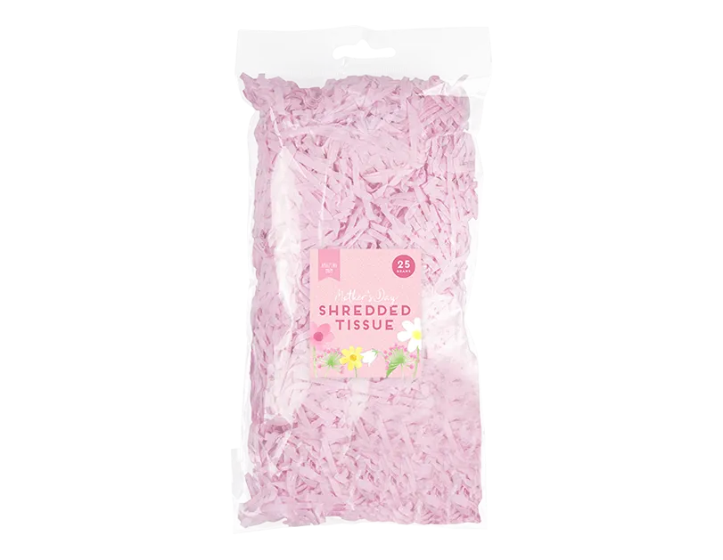 Pink Shredded Tissue Paper 25g