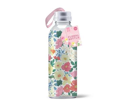 Mothers Day Glass Floral Drinking Bottle 580ml