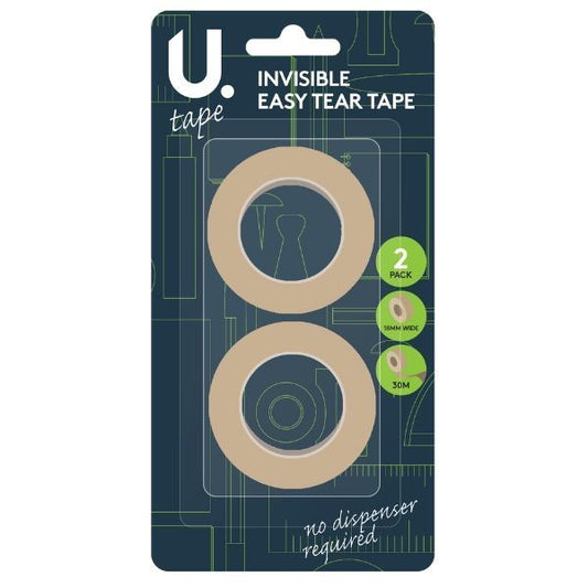 Invisible Easy Tear Tape 2 pack