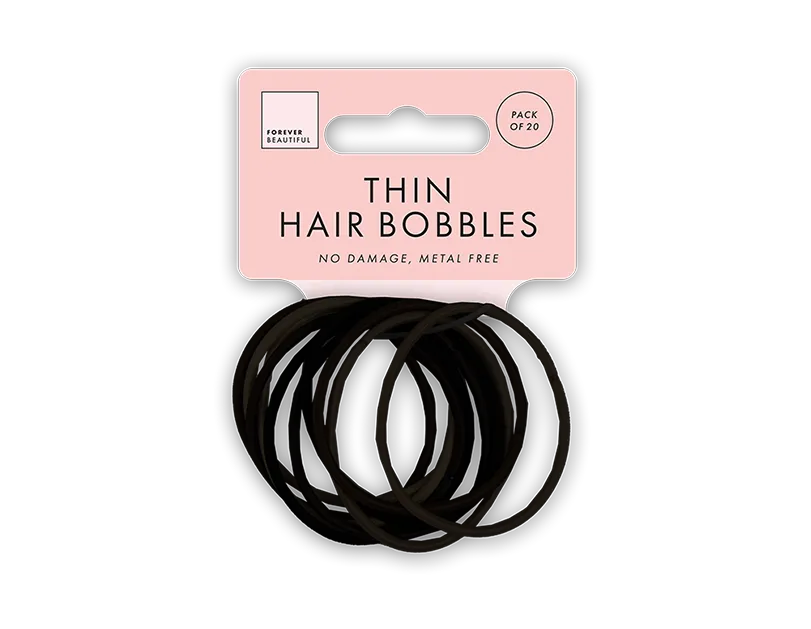 Natural Thin Hair Bobbles | 20 Pcs
