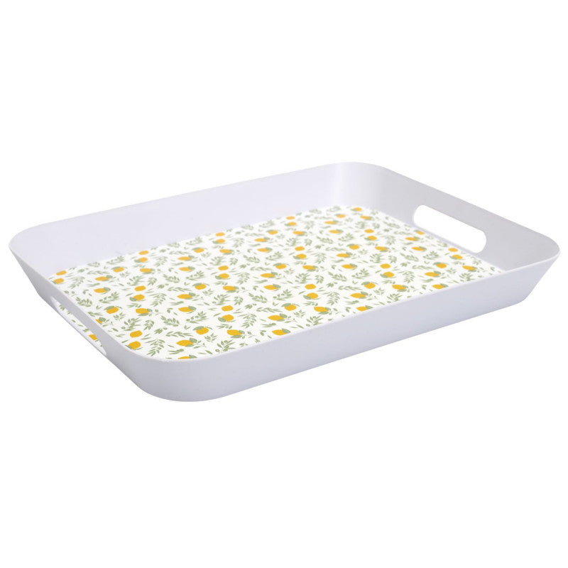 Lemon Print Food Tray