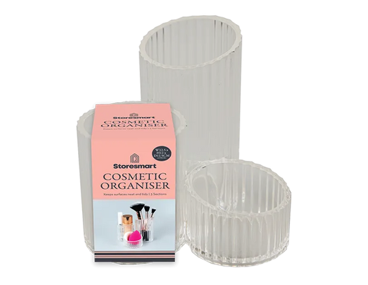 Ribbed 3 Section Cosmetic Organiser