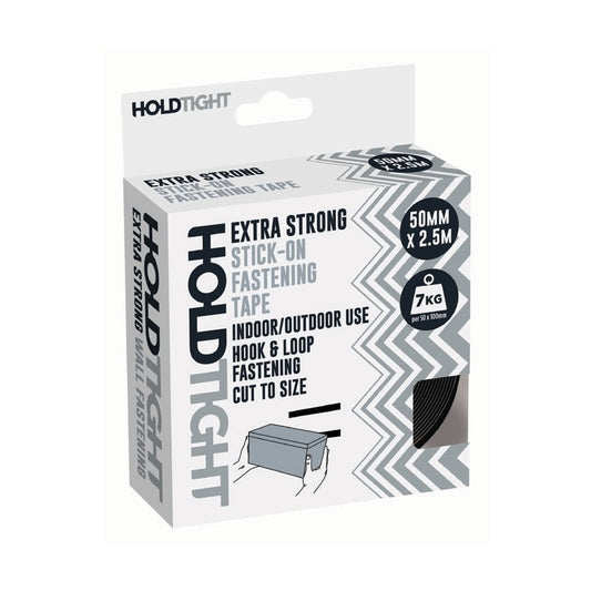 Extra Strong Stick-On Fastening Tape  | Black