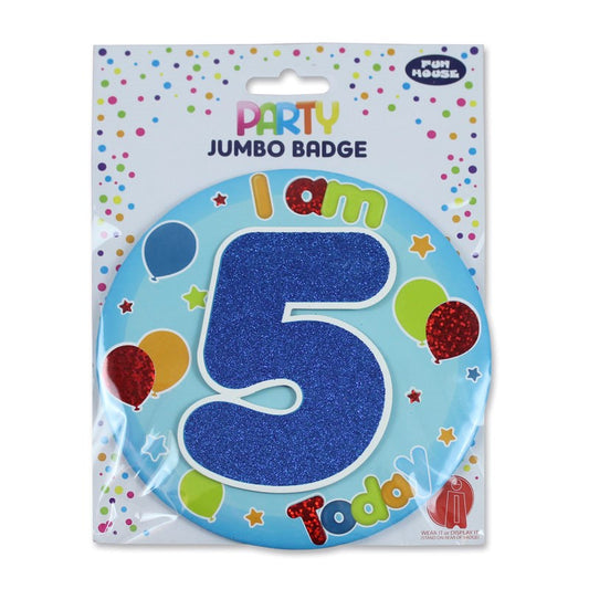 Giant birthday badge boy | 3 to 8