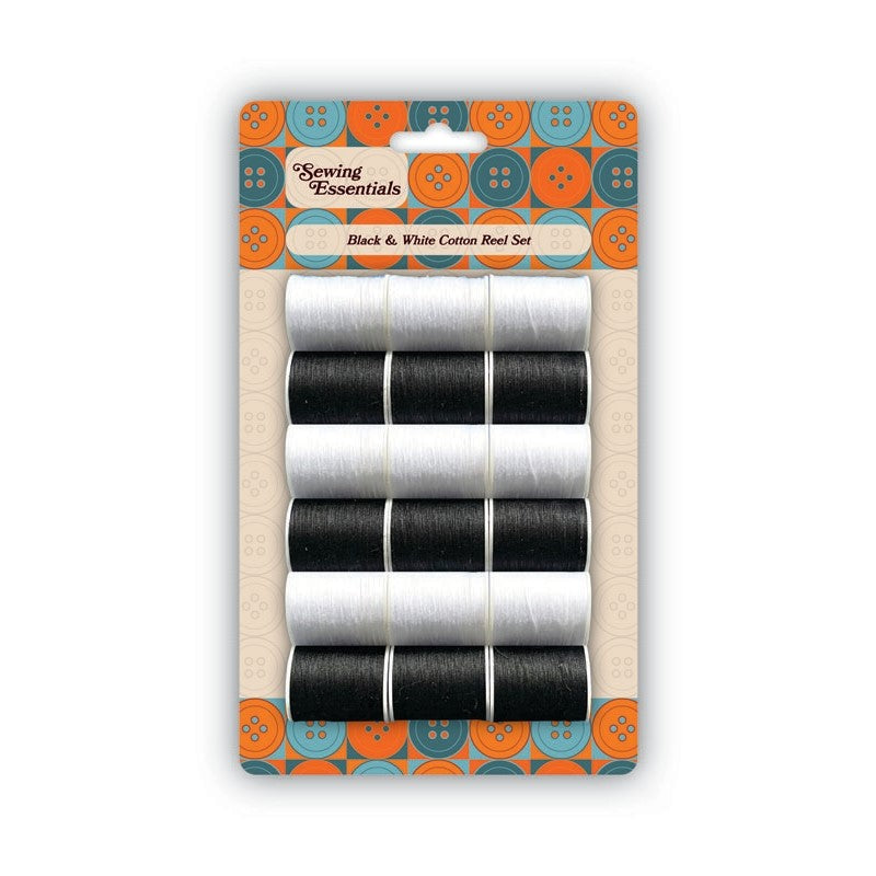 Black & White Cotton Reel Set