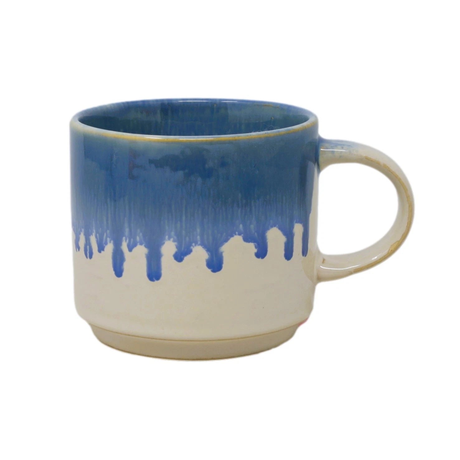 Coffee Mug Reactive Glaze Two-Tone Blue