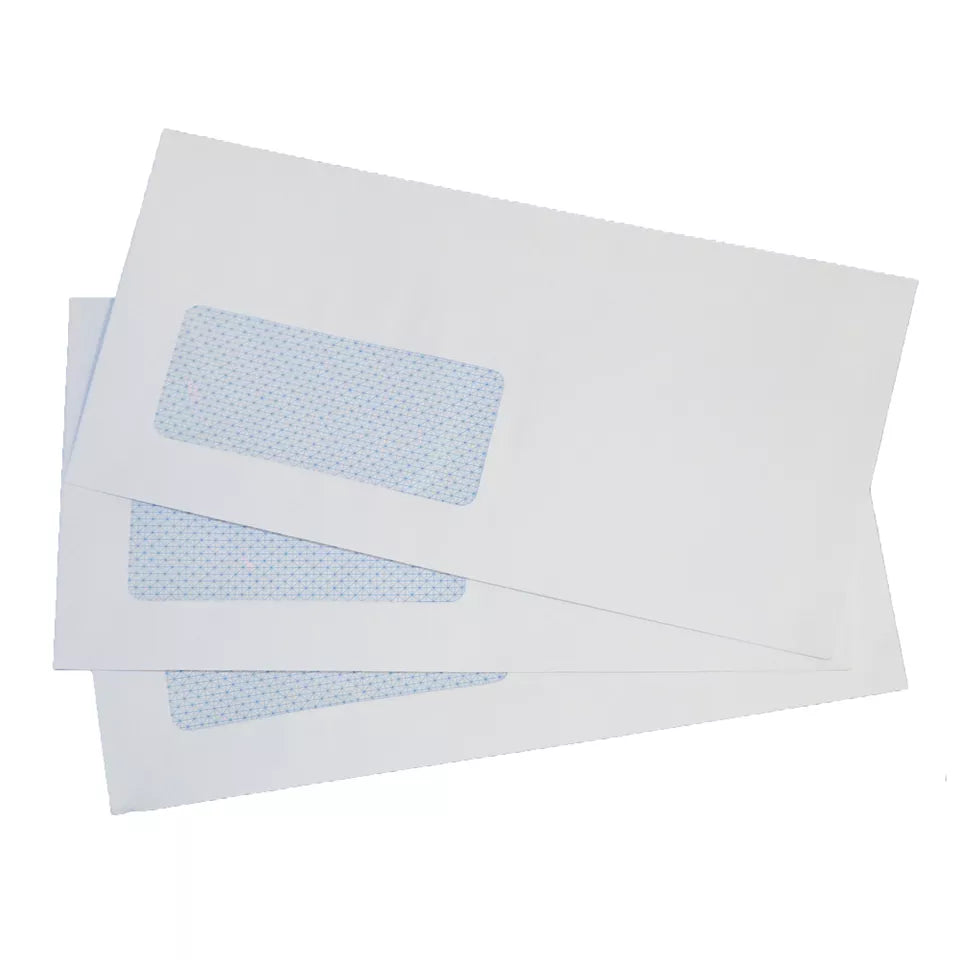 DL Envelopes with window | White Peel & Seal |  110MM X 220MM | Pack of 40