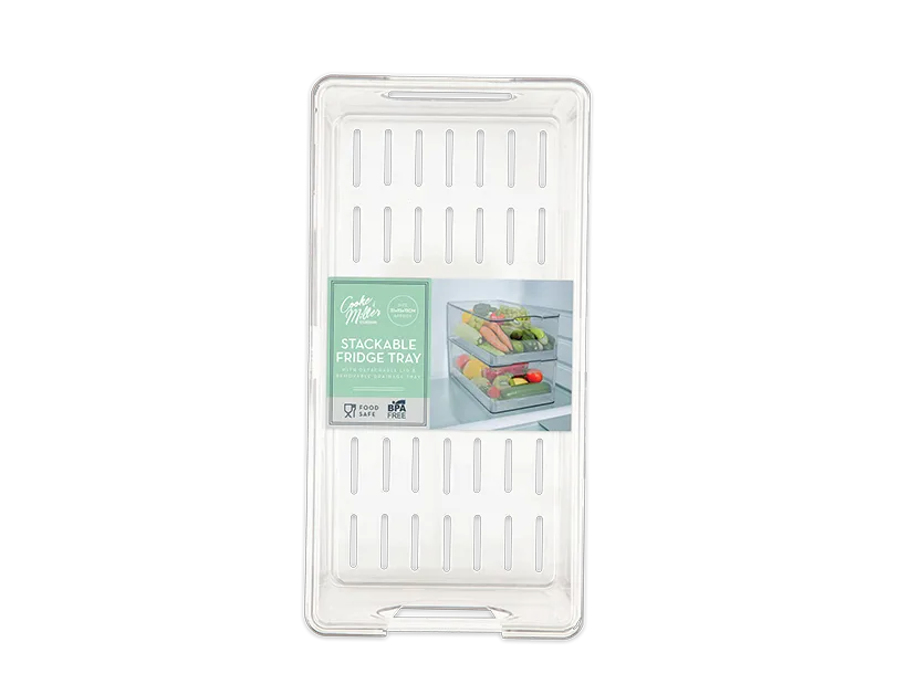 Stackable Fridge Tray with Detachable Lid