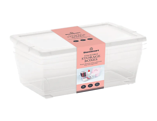 Storage Box with Lid 6L 3pk