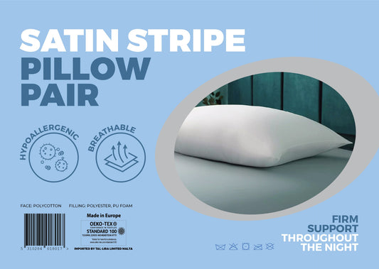 Satin Stripe Pillow Pair | 2Pcs