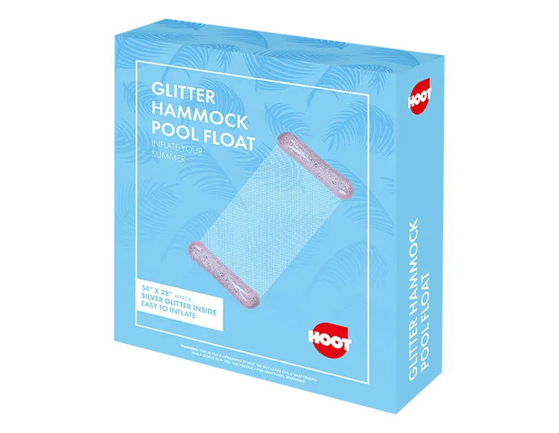 Inflatable Glitter Hammock Pool Float