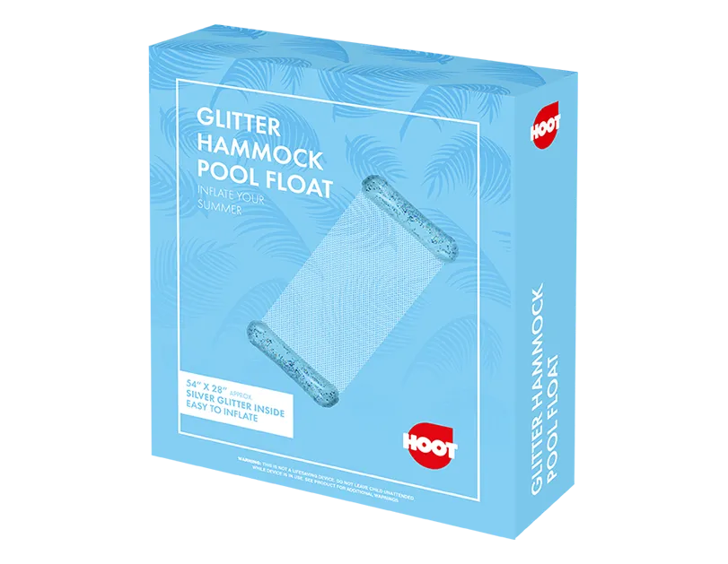 Inflatable Glitter Hammock Pool Float