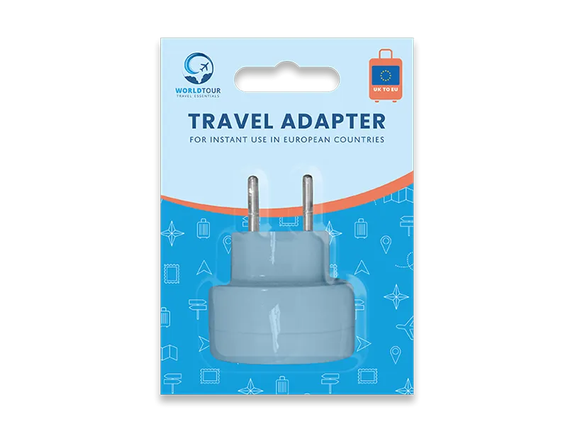 Coloured Travel Adaptor UK to EU