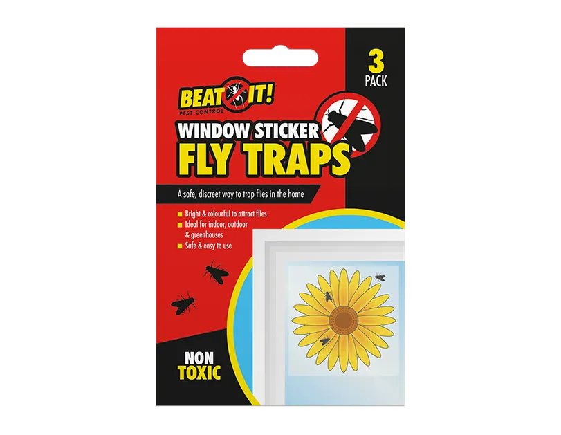 Window Sticker Fly Traps | 3 Pack